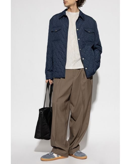 Etro Blue Quilted Jacket for men