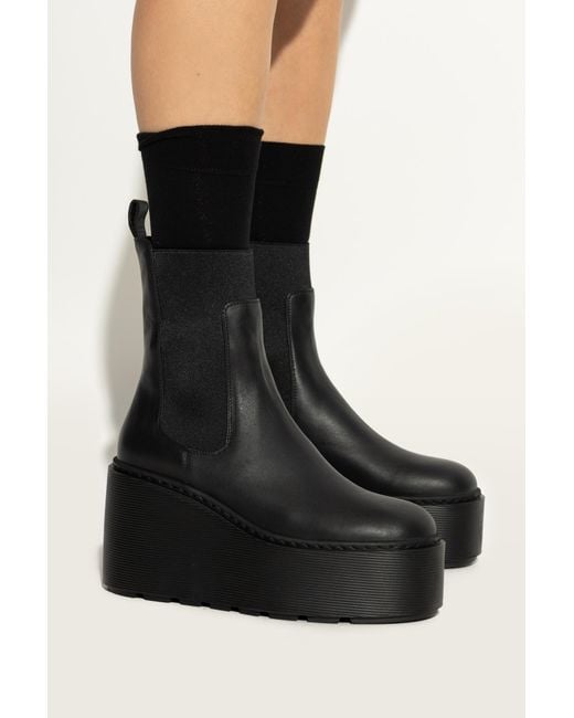 Vic Matié Black Platform Ankle Boots