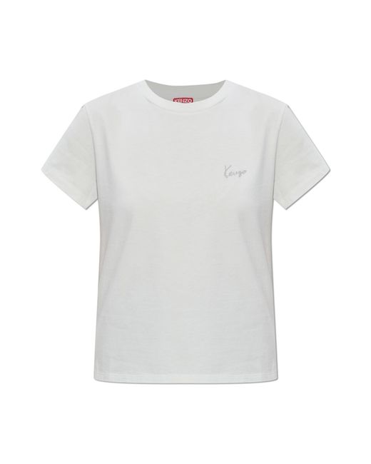 KENZO White T-Shirt With Logo