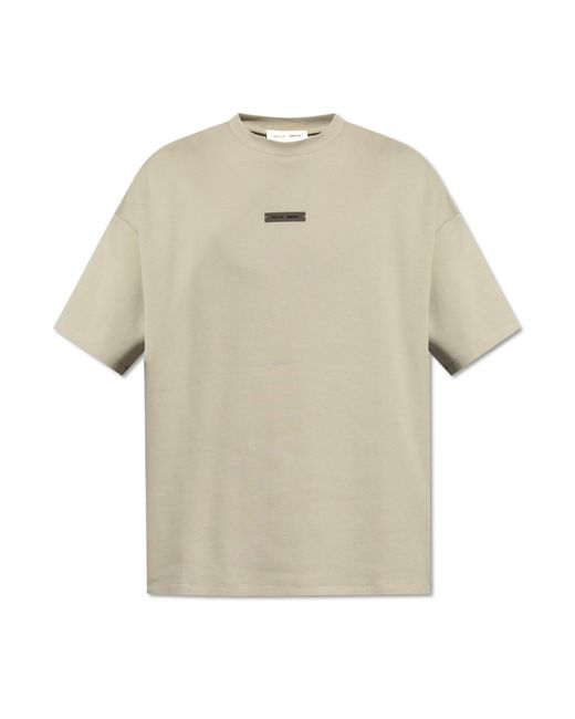 Fear Of God Natural T-Shirt With Logo Patch for men