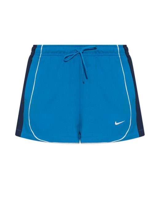 Nike Blue Shorts With Logo