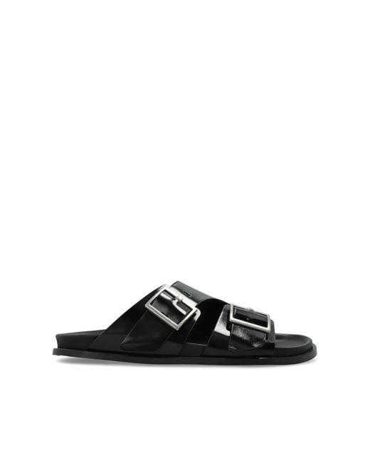 Alohas Black "Alba" Slides
