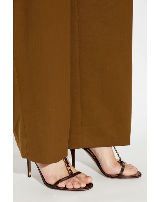 Ferragamo Brown Heeled Sandals "Estea"