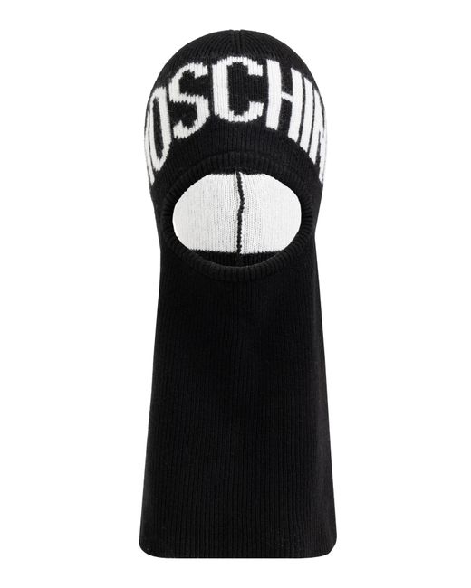 Moschino Black Balaclava With Logo
