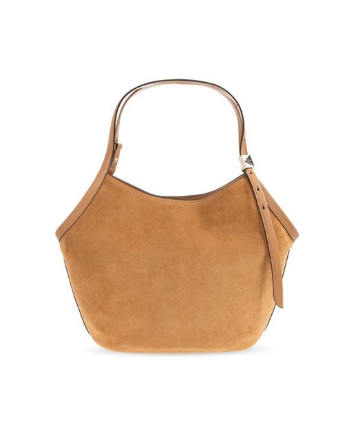 Kate Spade Brown Suede Bag 'Deco Tulip'