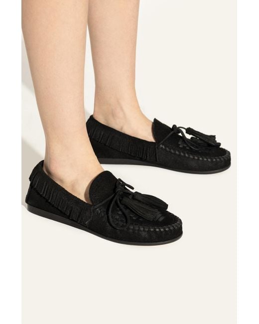 Isabel Marant Black Fitza Suede Loafers