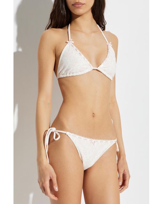 LoveShackFancy White Two-Piece Swimsuit 'Harbor'