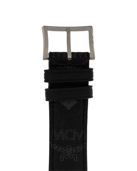 MCM Black Apple Watch Strap for men