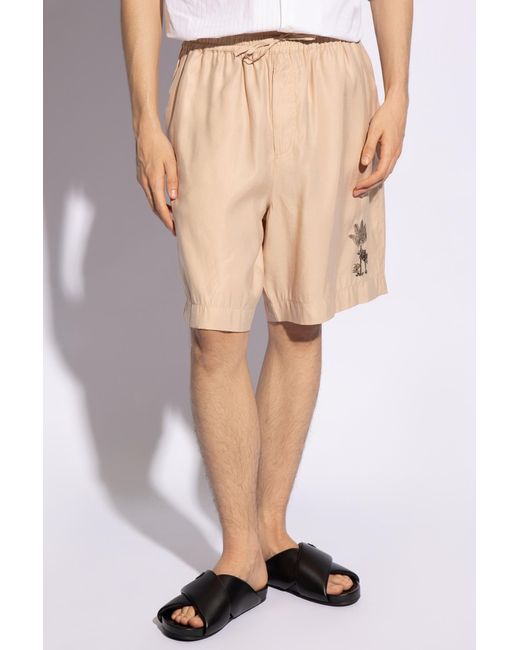 Emporio Armani Natural Printed Shorts for men