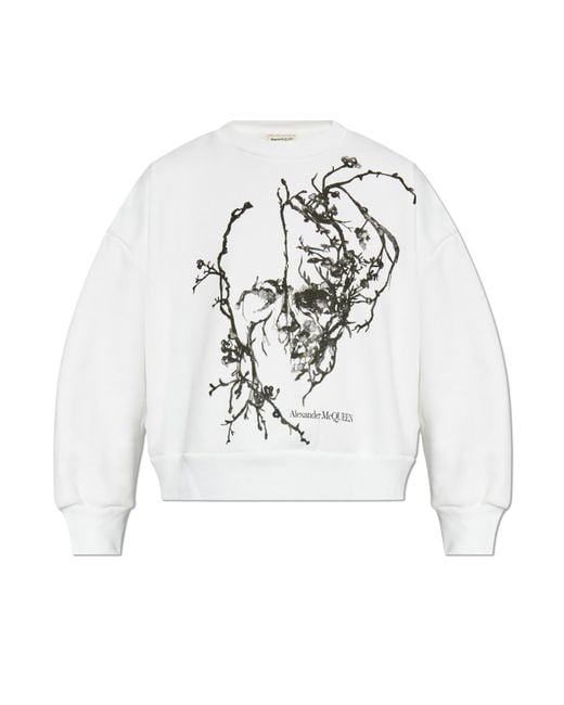 Alexander McQueen White Oversize Hoodie