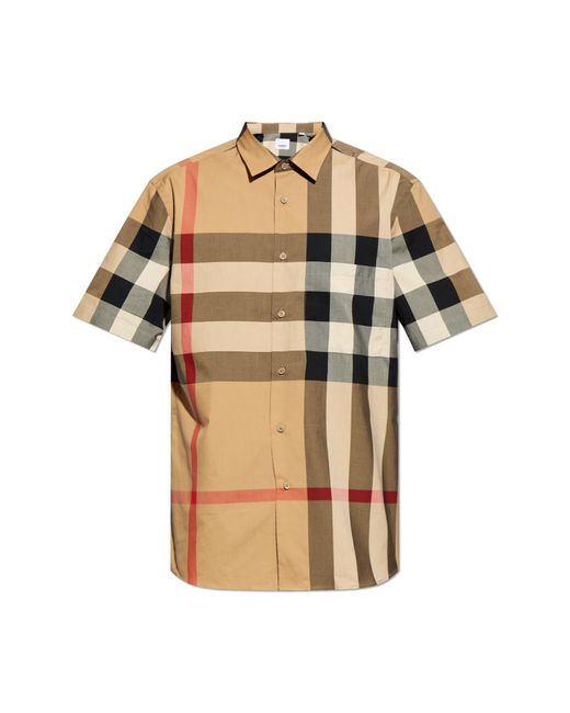 Burberry Natural Short-Sleeved Shirt for men