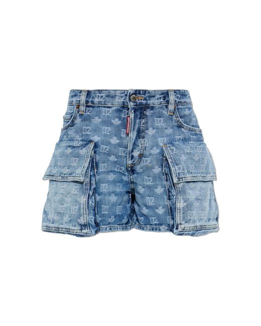 DSquared² Blue 'Cargo' Shorts
