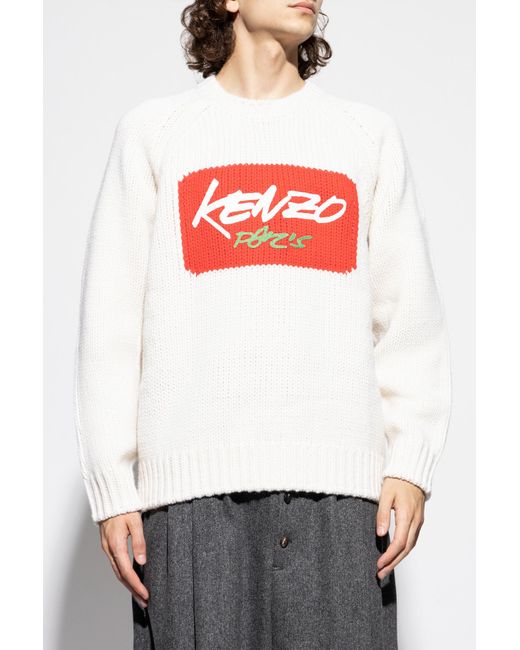 KENZO Gray Wool Sweater for men