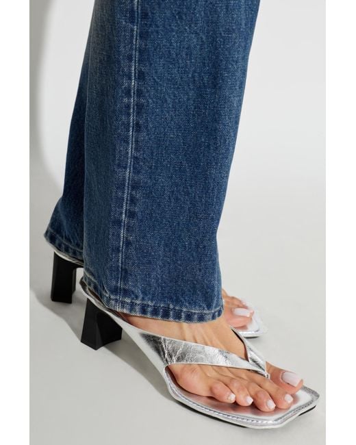 MM6 by Maison Margiela White Heeled Mules