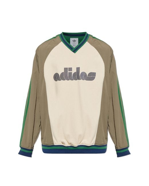 Adidas Originals Green Sweatshirt With Logo for men