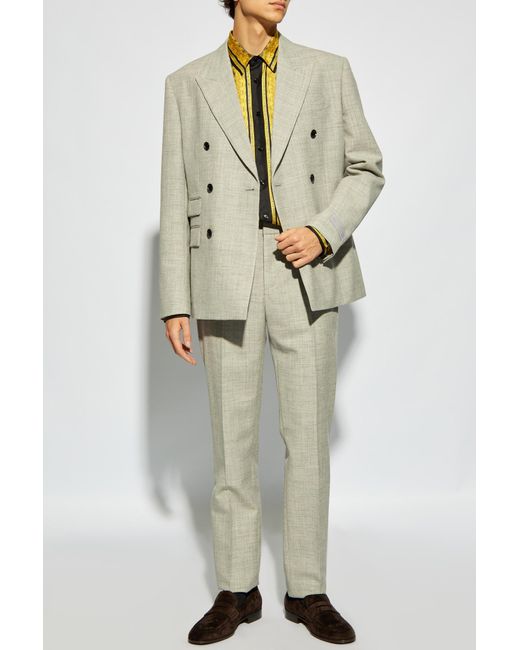 Versace Yellow Shirt With `La Coupe Des Dieux` Pattern for men