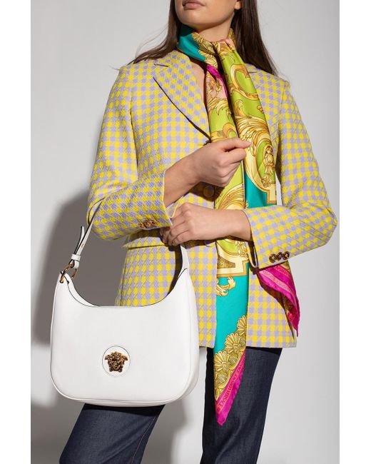 Versace Leather 'la Medusa Medium' Hobo Bag in White Lyst