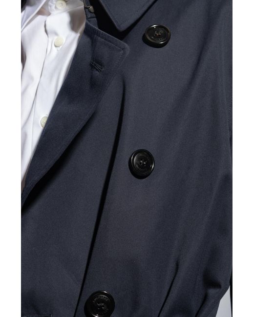 Burberry Blue 'kensington Mid' Trench Coat, for men
