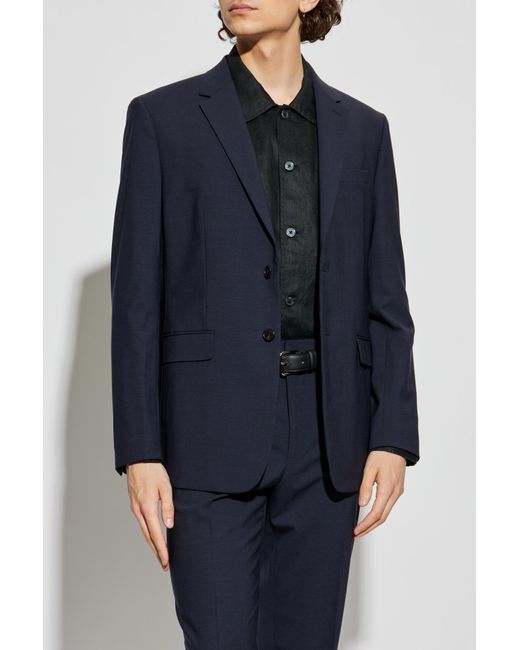Theory Blue Blazer With Open Lapels for men