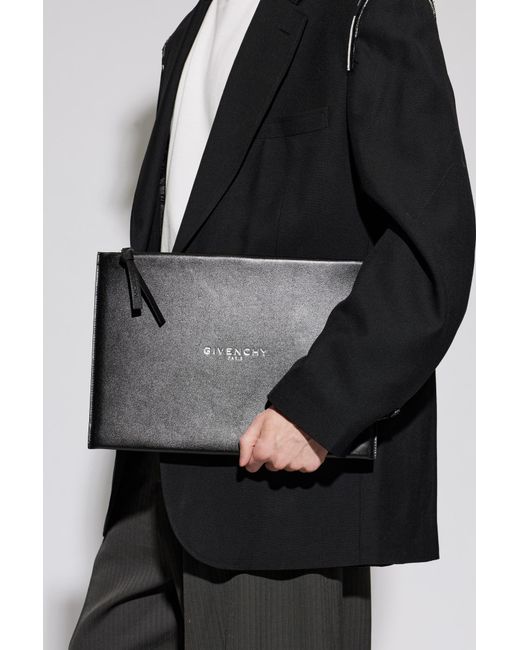 Givenchy Black Leather Document Bag "Antigona" for men