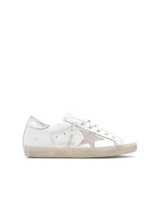 Golden Goose Deluxe Brand White 'super Star Classic With List' Sneakers,