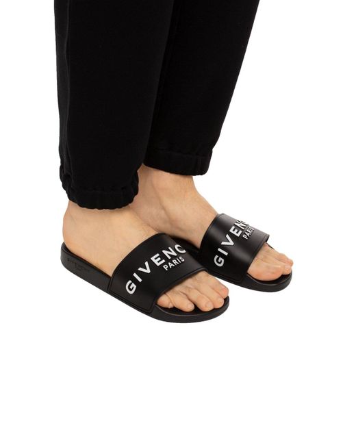 Givenchy Slides With Tactile Logo in 