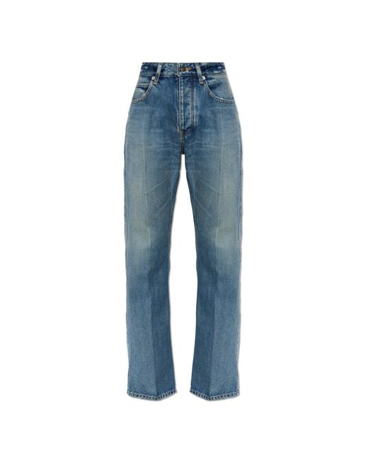 Balenciaga Blue Vintage-Effect Jeans