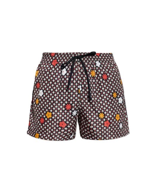 MM6 by Maison Margiela Red Swim Shorts for men