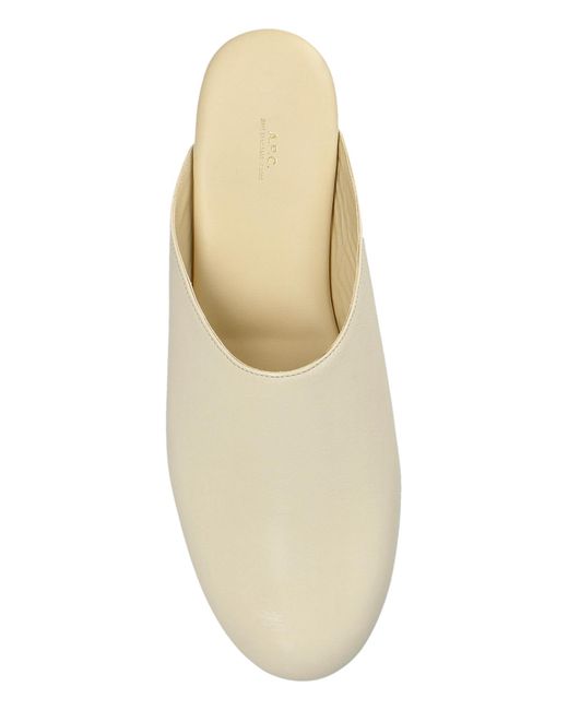 A.P.C. Natural Leather Slides