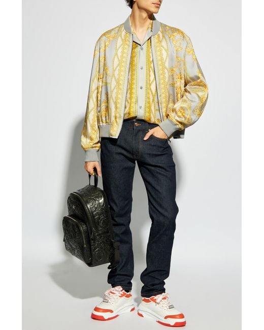 Versace Multicolor Tapered Leg Jeans for men