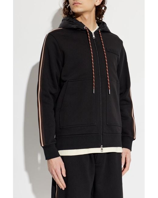 Moncler Black Shorts With Logo Patch for men