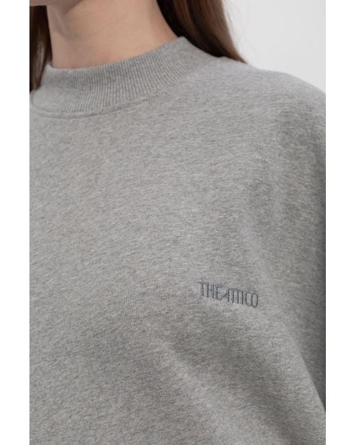The Attico Gray Sweatshirt With Logo
