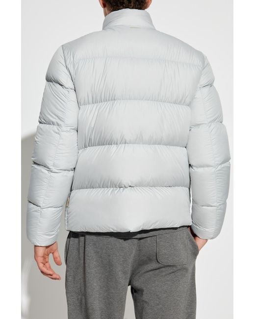 Woolrich Gray Down Jacket With Stand-Up Collar for men