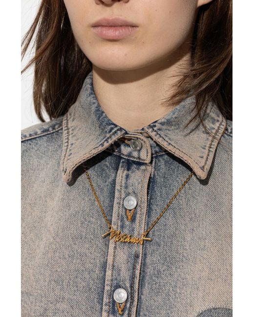 Moschino White Logo Necklace