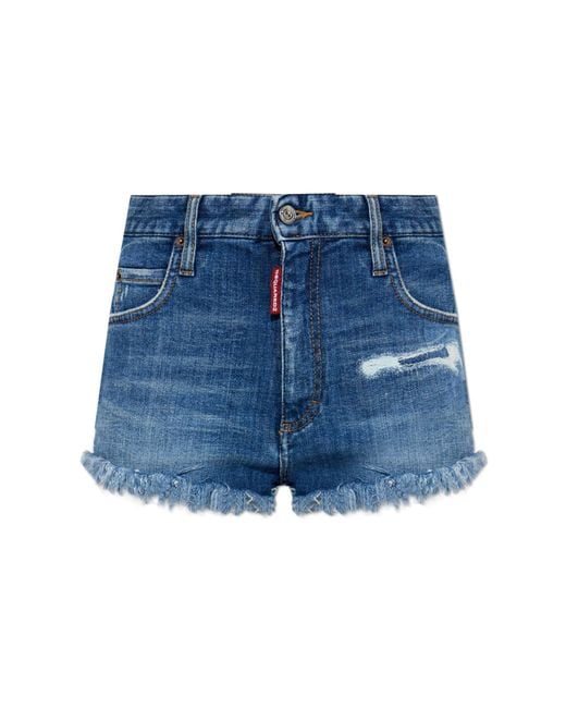 DSquared² Multicolor 'Trucker' Denim Shorts