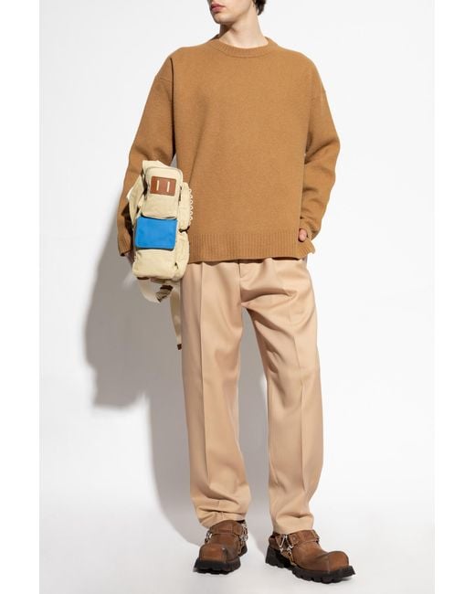 Jil Sander White Wool Sweater for men