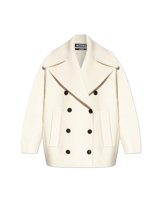 Jacquemus Blue Wool Coat 'Ovalo'