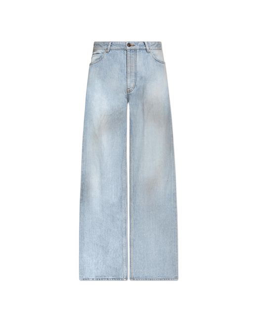 Balenciaga Blue Jeans With Logo for men