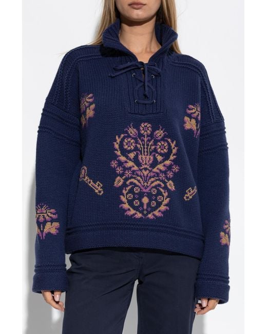 Etro Blue Wool Sweater