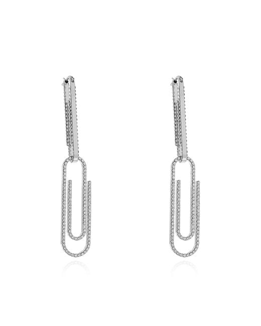Off-White c/o Virgil Abloh White Earrings With Shimmering Crystals