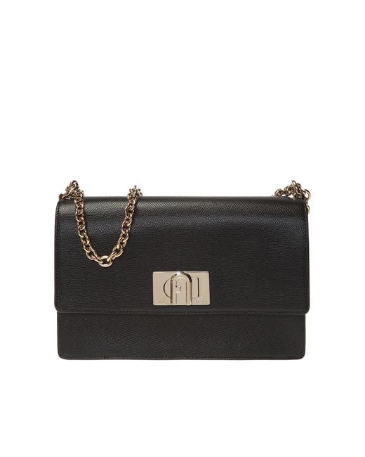 Furla Black '1927' Shoulder Bag