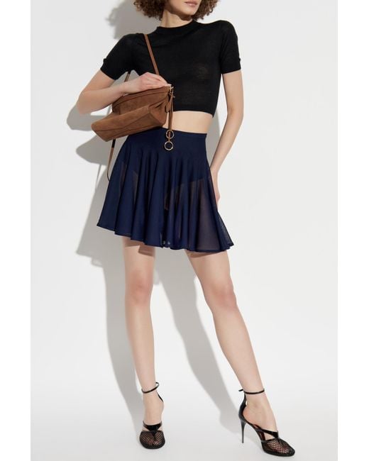 Alaïa Blue Transparent Skirt