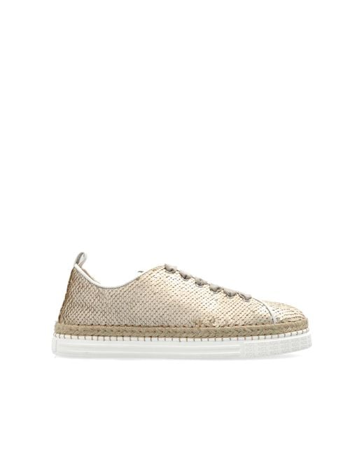 Agl Attilio Giusti Leombruni Natural Sequin Sneakers Neive