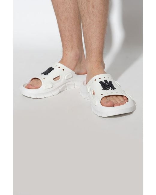 Amiri White 'sunday' Slides, for men