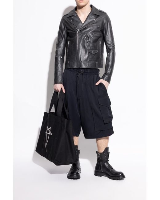 Rick Owens Black Leather Shoes Army Low for men