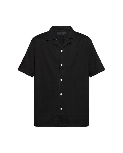 AllSaints Black Hudson Shirt for men