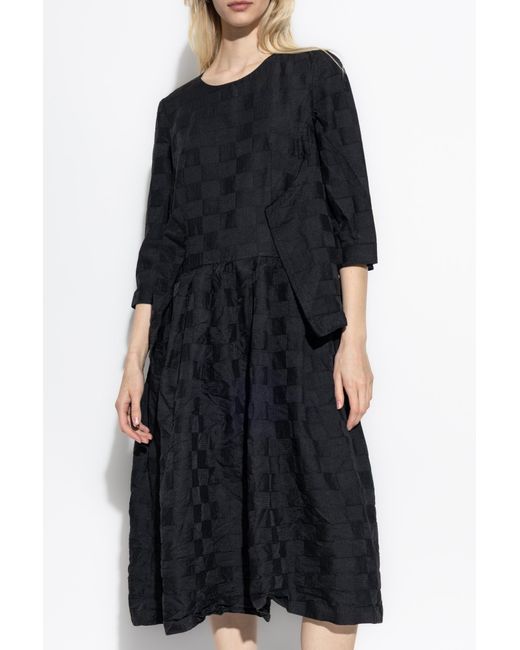 CDG by Comme des Garcons Black Dress With Check Pattern