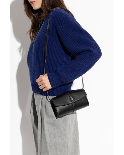 Jil Sander Black 'Linea' Wallet On A Strap