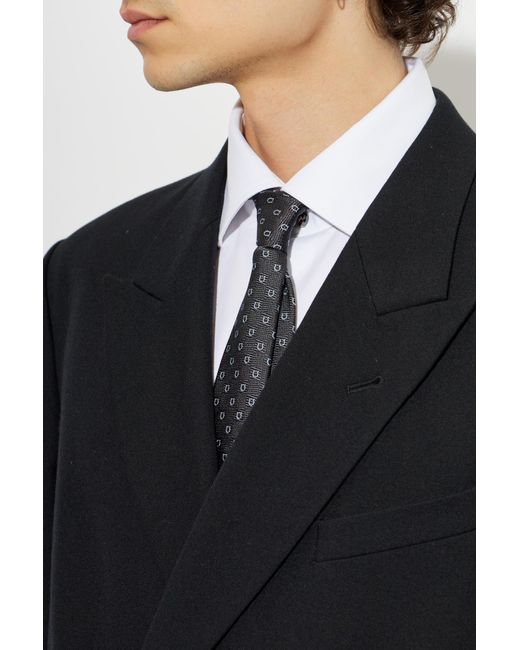Ferragamo Black Silk Tie for men