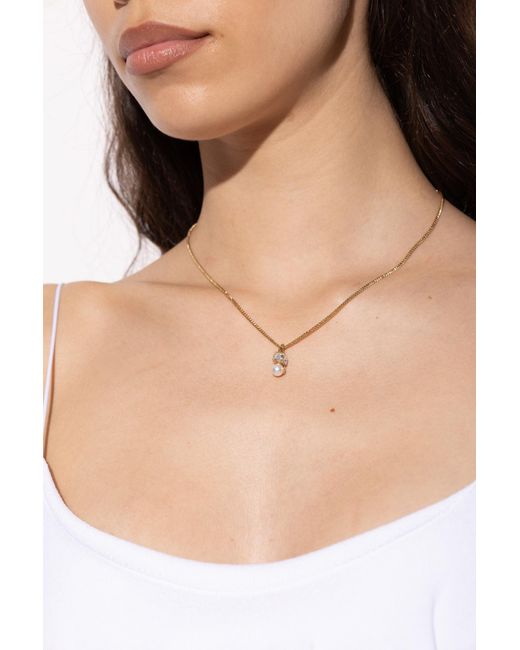 Jimmy Choo Metallic Necklace With Pendant